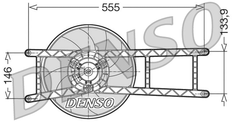 Denso Radiator Cooling Fan DER09017