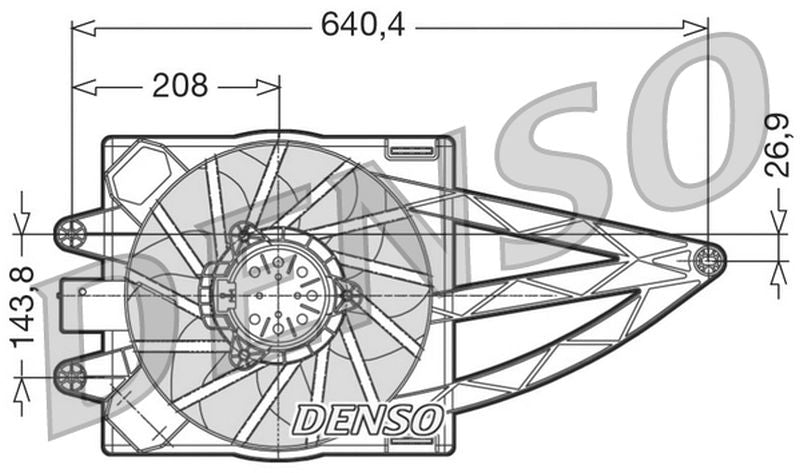 Denso Radiator Cooling Fan DER09019