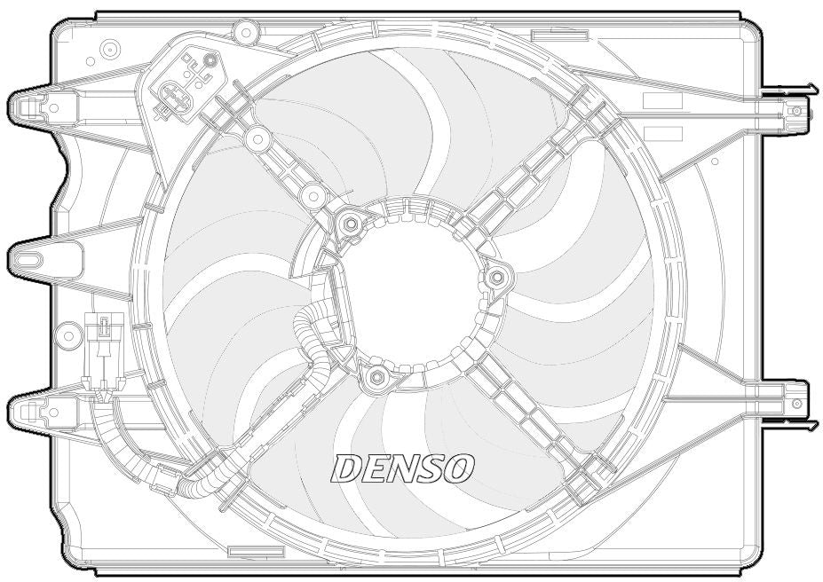 Denso Radiator Cooling Fan DER09068