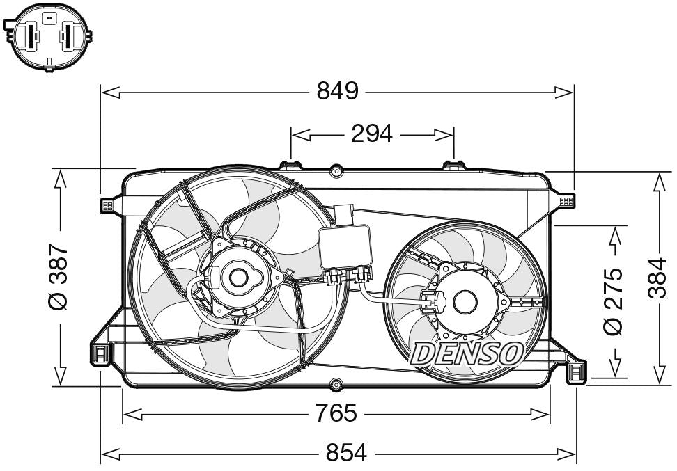 Denso Radiator Cooling Fan DER10009