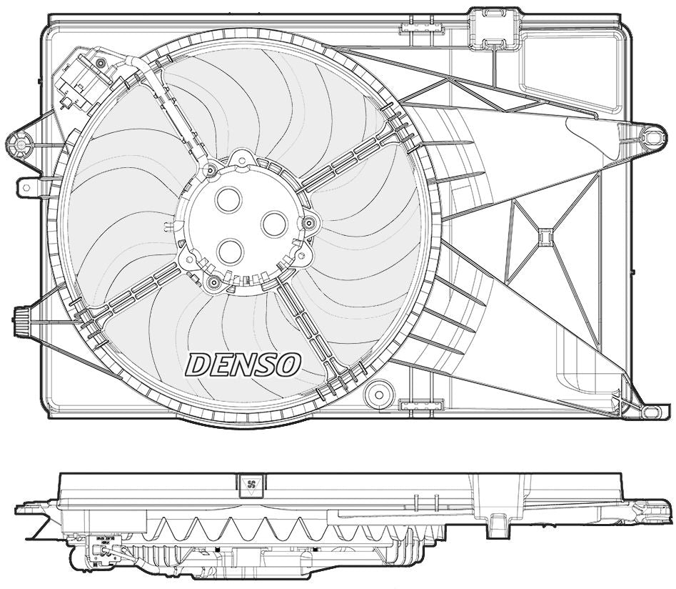 Denso Radiator Cooling Fan DER15002
