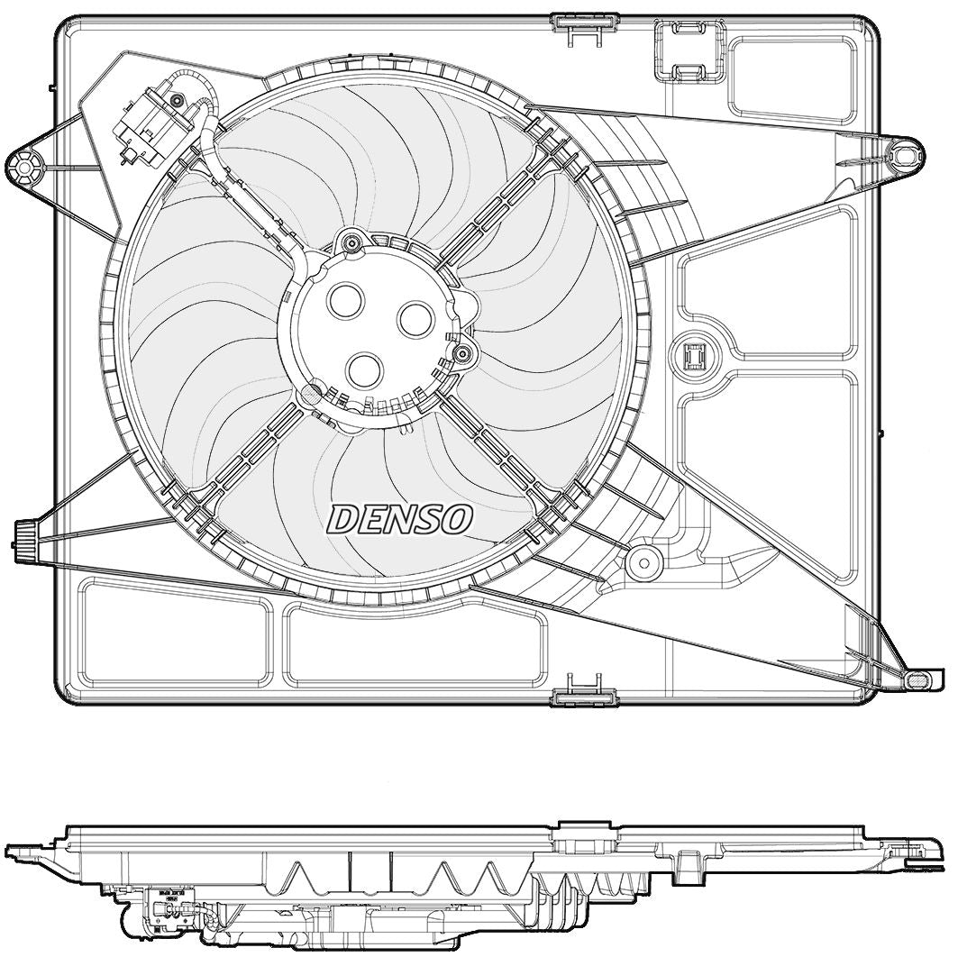 Denso Radiator Cooling Fan DER15005
