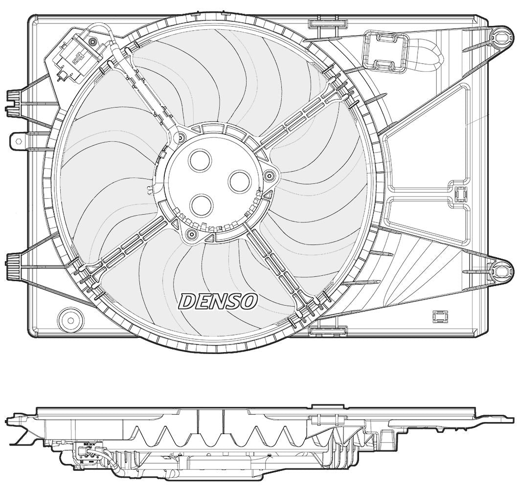Denso Radiator Cooling Fan DER15006
