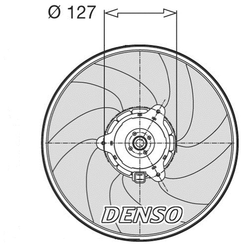 Denso Radiator Cooling Fan DER21003