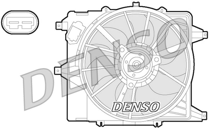Denso Radiator Cooling Fan DER23003
