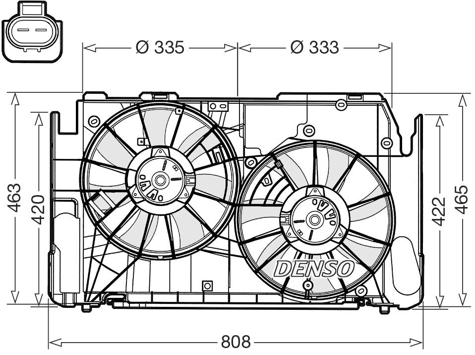 Denso Radiator Cooling Fan DER50002