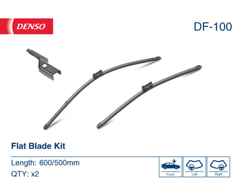 Denso Wiper Blade (Flat) 600/500Mm DF-100