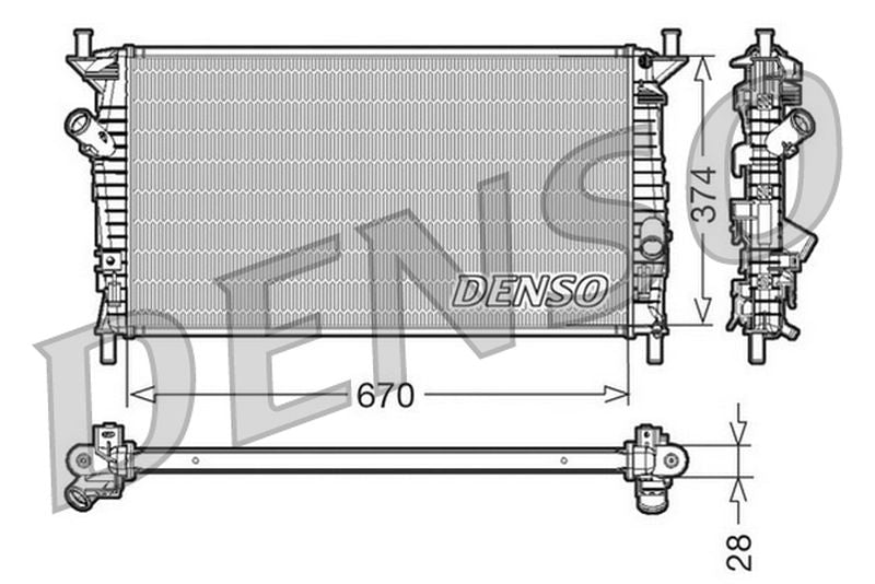 Denso Radiator DRM10074