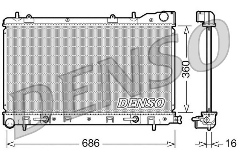 Denso Radiator DRM36001