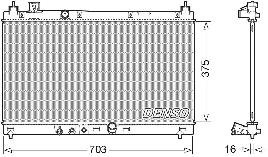 Denso Radiator DRM40045