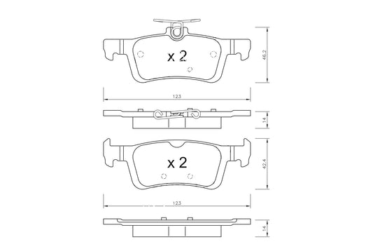 VAICO Brake Pad Set, disc brake V25-2113