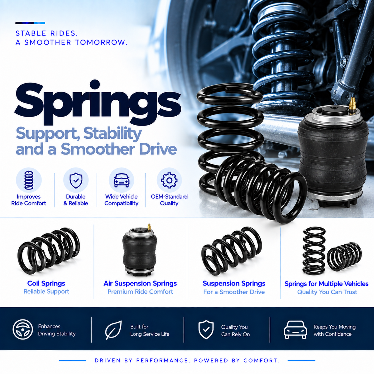 Suspension Springs for Ride Support, Comfort and Stability