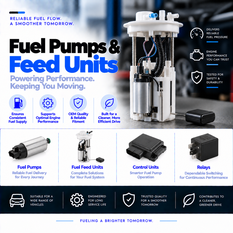 Unbranded automotive fuel pump and fuel feed unit with visible electrical connectors.