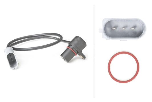 HELLA Sensor, crankshaft pulse - 12V - 3-pin connector 6PU009146-251