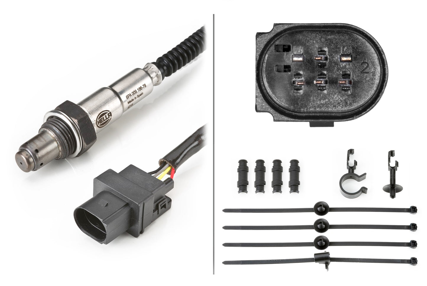 HELLA Oxygen sensor - 6-pin connector 6PA009166-781