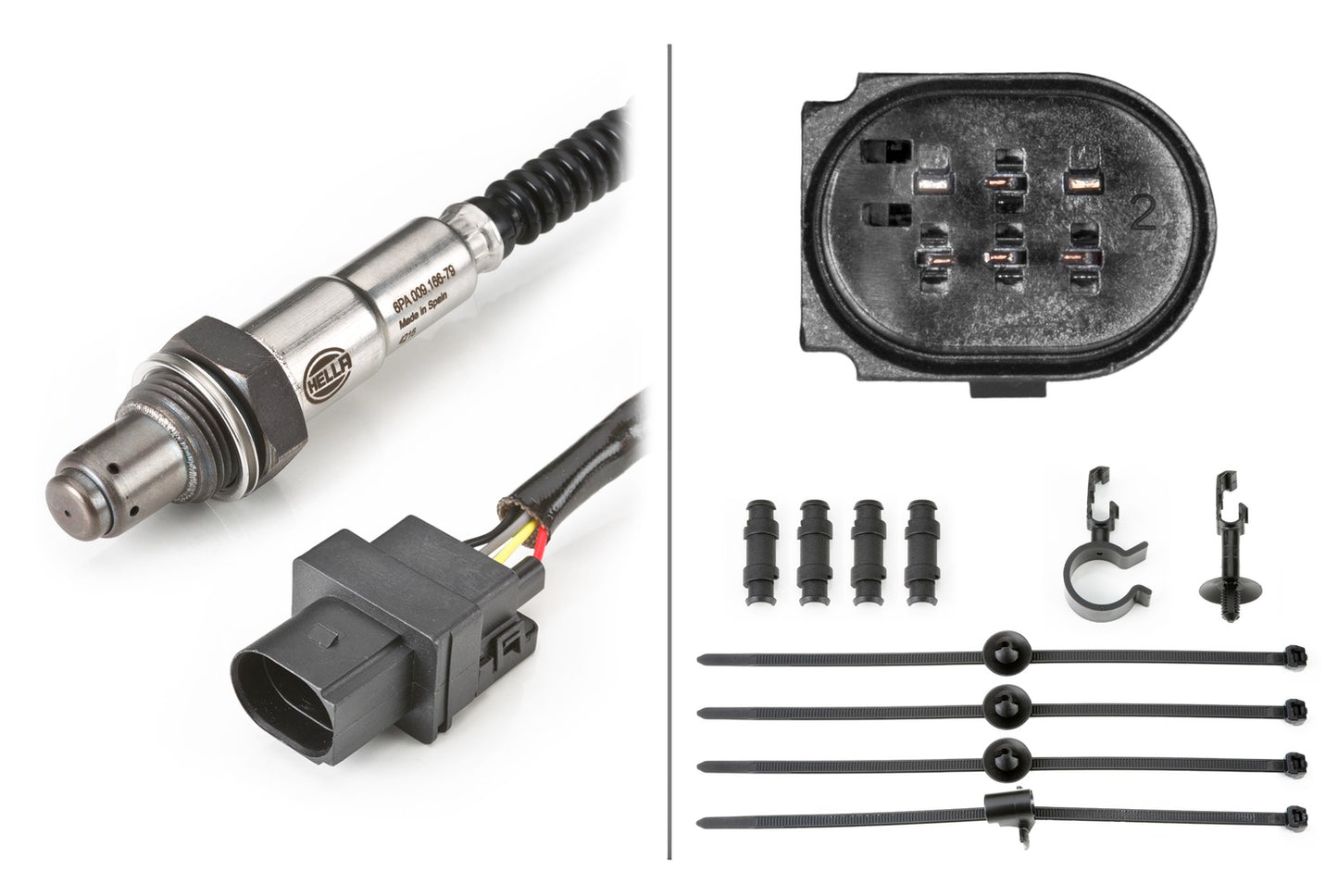 HELLA Oxygen sensor - 6-pin connector 6PA009166-791