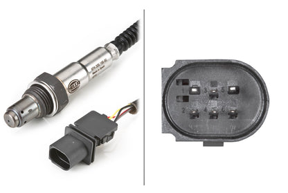 HELLA Oxygen sensor - 6-pin connector 6PA009166-801