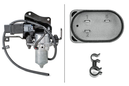 HELLA Vacuum Pump, braking system - 12V - 3-pin connector - Electric - with holder 8TG009428-401