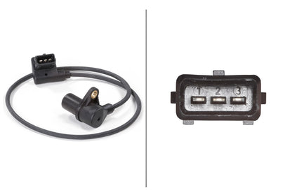 HELLA Sensor, crankshaft pulse - 12V - 3-pin connector 6PU009110-551