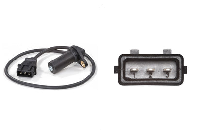HELLA Sensor, crankshaft pulse - 12V - 3-pin connector 6PU009110-611