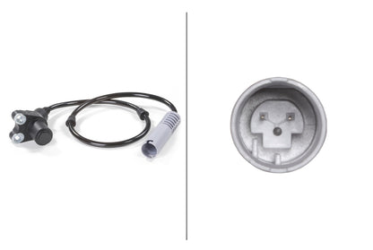 HELLA Sensor, wheel speed - 12V - 2-pin connector - Rear Axle 6PU010039-501