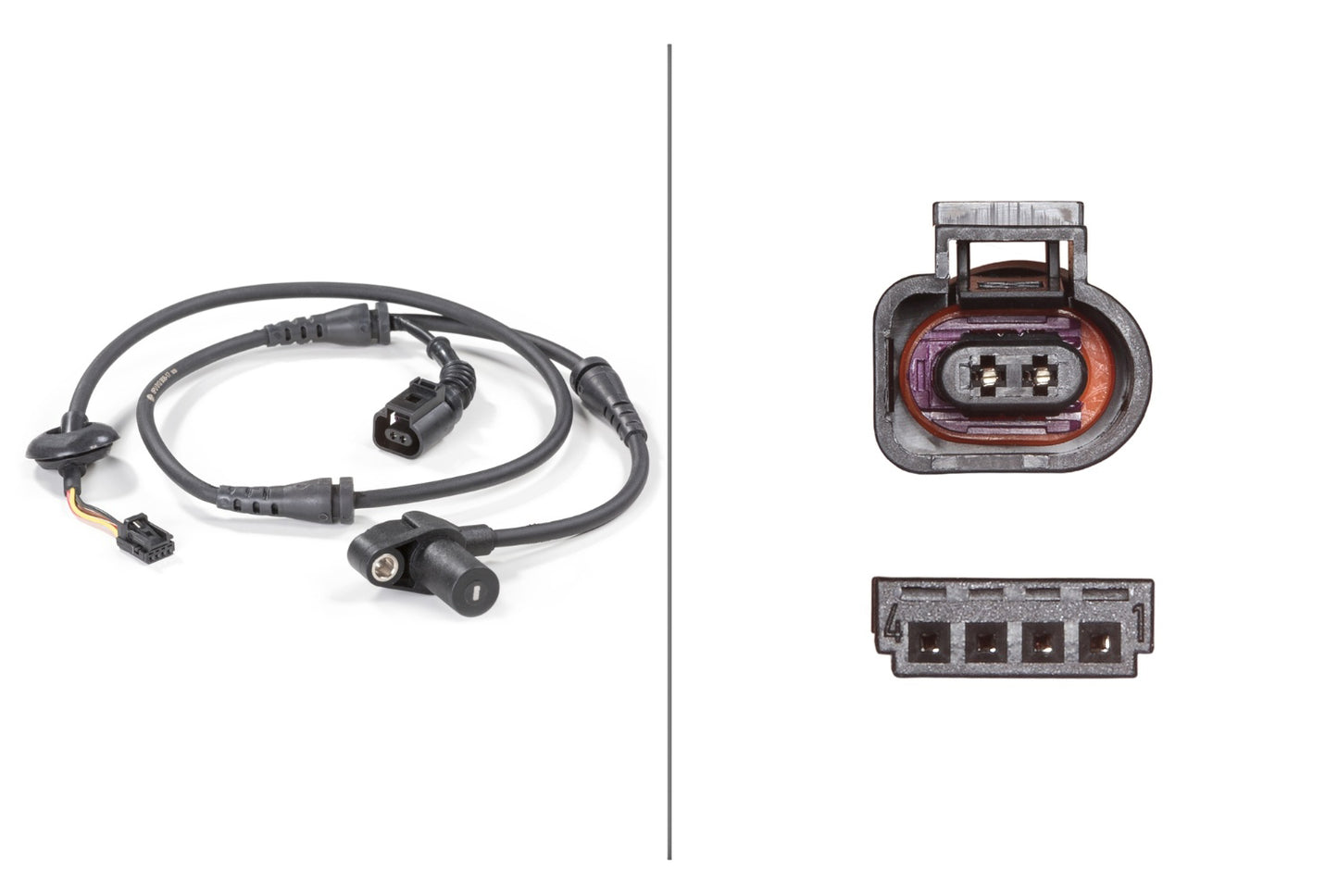 HELLA Sensor, wheel speed - 12V - 2-pin connector - Front Axle Left/Front Axle Right 6PU012806-171