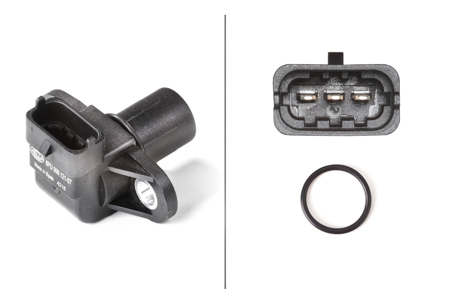 HELLA Sensor, camshaft position - 12V - 3-pin connector 6PU009121-071