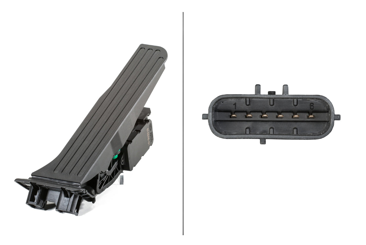 HELLA Sensor, accelerator pedal position - for left-hand drive vehicles - 6-pin connec 6PV010946-011