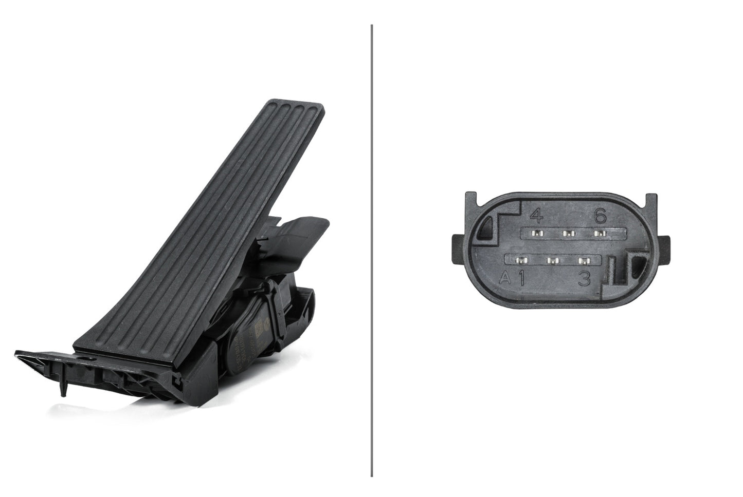 HELLA Sensor, accelerator pedal position - for left-hand drive vehicles - 6-pin connec 6PV010946-231