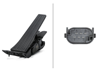HELLA Sensor, accelerator pedal position - for left-hand drive vehicles - 6-pin connec 6PV010946-231