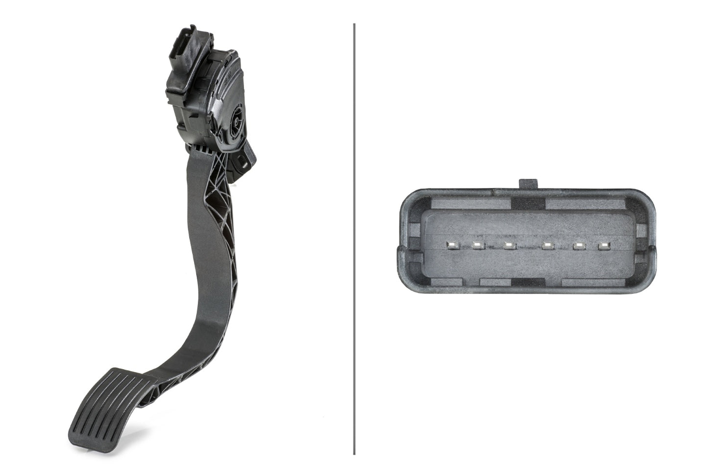 HELLA Sensor, accelerator pedal position - for left-hand drive vehicles - 6-pin connec 6PV009949-721