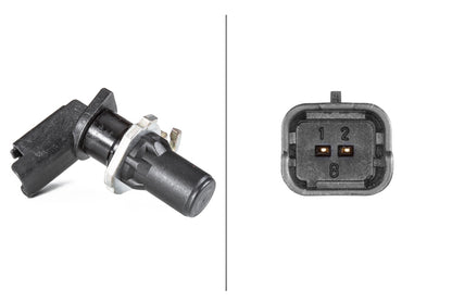 HELLA Sensor, crankshaft pulse - 12V - 2-pin connector 6PU009163-291