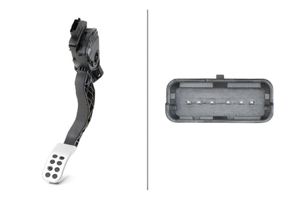 HELLA Sensor, accelerator pedal position - for left-hand drive vehicles - 6-pin connec 6PV009949-731