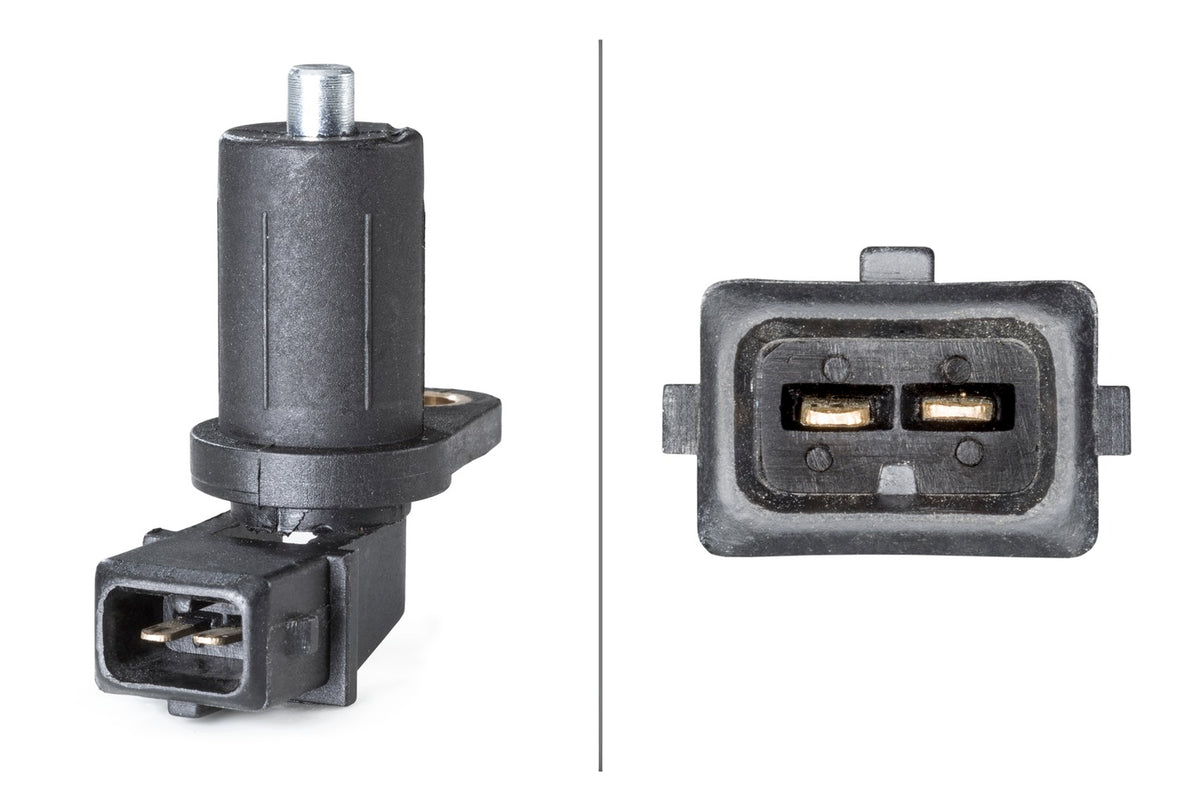 HELLA Sensor, crankshaft pulse - 12V - 2-pin connector - in transmission housing 6PU009163-381