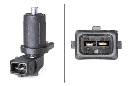 HELLA Sensor, crankshaft pulse - 12V - 2-pin connector - in transmission housing 6PU009163-381