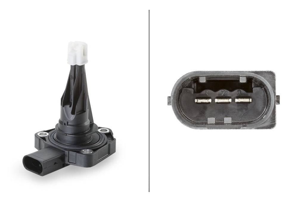 HELLA Sensor, engine oil level - 3-pin connector - Bolted 6PR013680-131