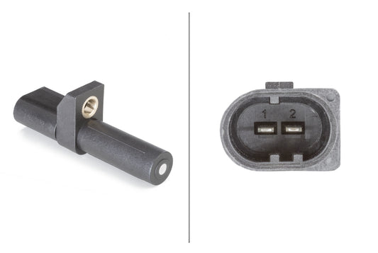 HELLA Sensor, crankshaft pulse - 2-pin connector - Bolted 6PU009110-851