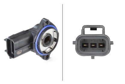 HELLA Sensor, throttle position - 12V - 3-pin connector 6PX008476-481