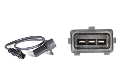 HELLA Sensor, crankshaft pulse - 12V - 3-pin connector 6PU009146-211