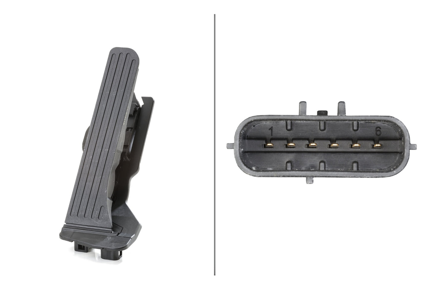 HELLA Sensor, accelerator pedal position - for right-hand drive vehicles - 6-pin conne 6PV011040-701
