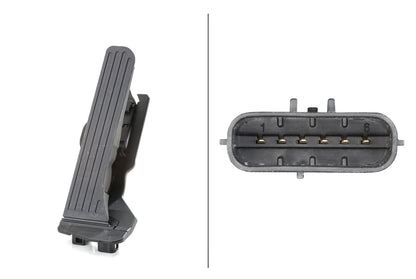 HELLA Sensor, accelerator pedal position - for right-hand drive vehicles - 6-pin conne 6PV011040-701