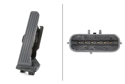 HELLA Sensor, accelerator pedal position - for right-hand drive vehicles - 6-pin conne 6PV011040-711