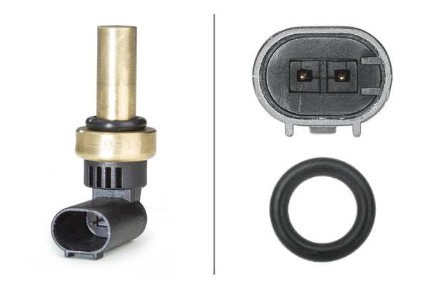 HELLA Sensor, coolant temperature - 2-pin connector 6PT358058-221