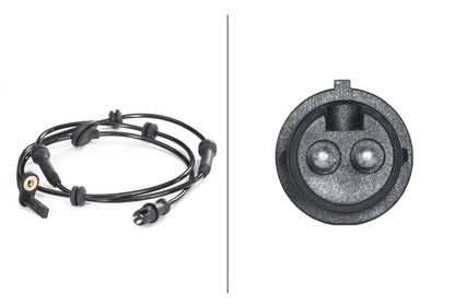 HELLA Sensor, wheel speed - 12V - Front Axle Left 6PU009106-771