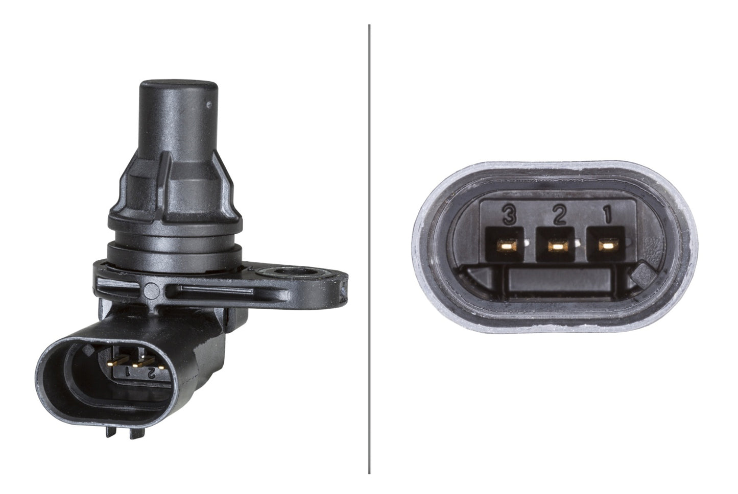 HELLA Sensor, camshaft position - 3-pin connector - frontal sided 6PU009121-321