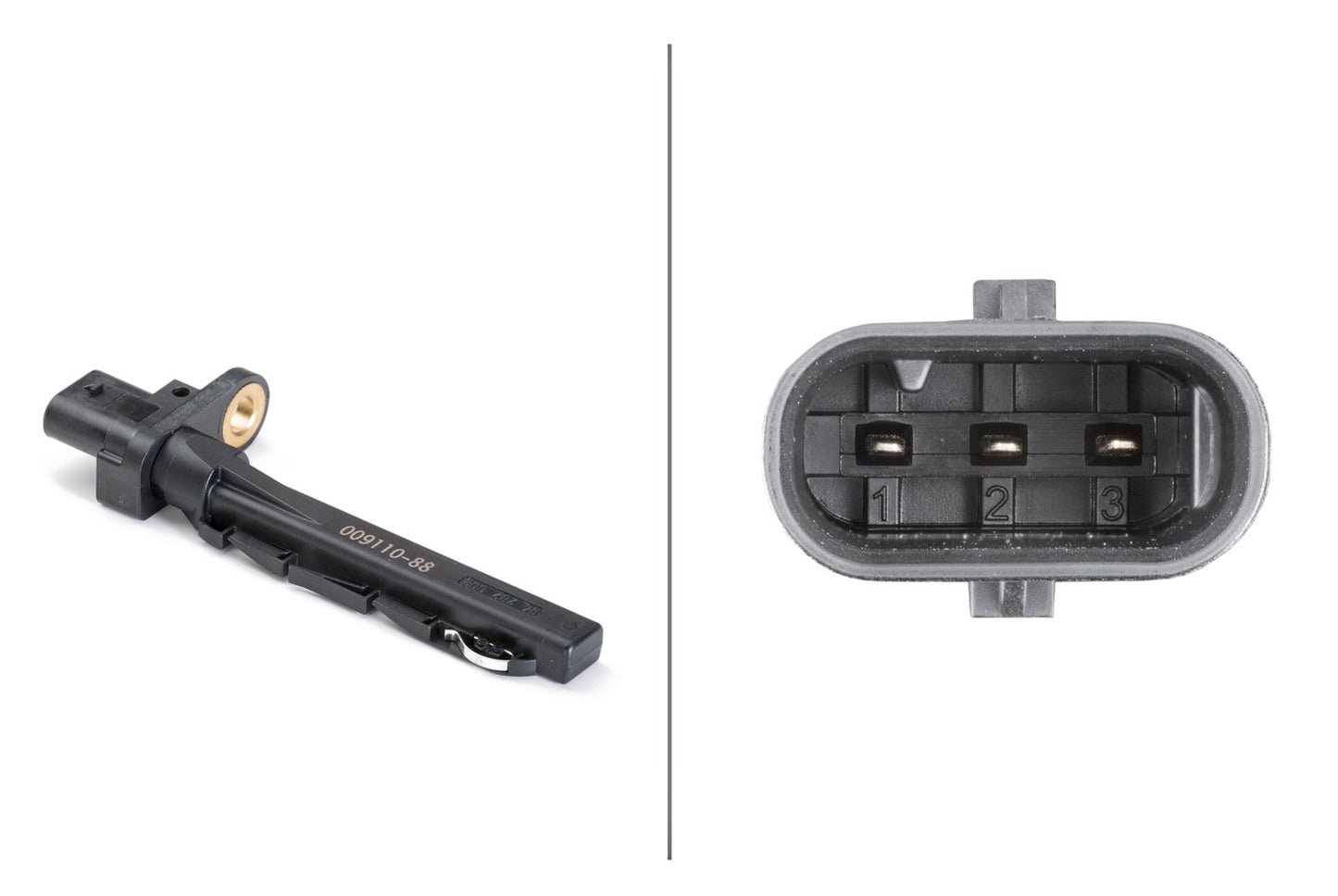 HELLA Sensor, crankshaft pulse - 3-pin connector - Bolted 6PU009110-881
