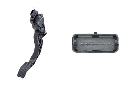 HELLA Sensor, accelerator pedal position - for left-hand drive vehicles - 6-pin connec 6PV009949-821