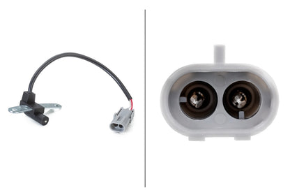HELLA Sensor, crankshaft pulse - 12V - 2-pin connector 6PU009163-741