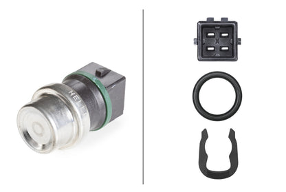 HELLA Sensor, coolant temperature - 12V - 4-pin connector 6PT009107-461
