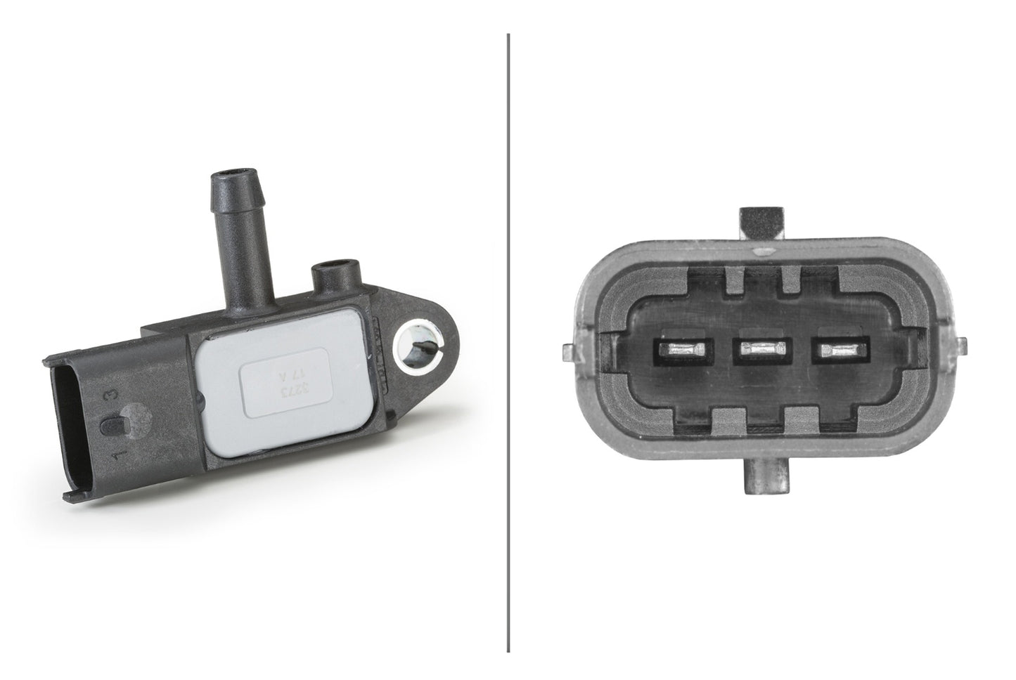 HELLA Sensor, exhaust pressure - 3-pin connector - Bolted 6PP009409-181